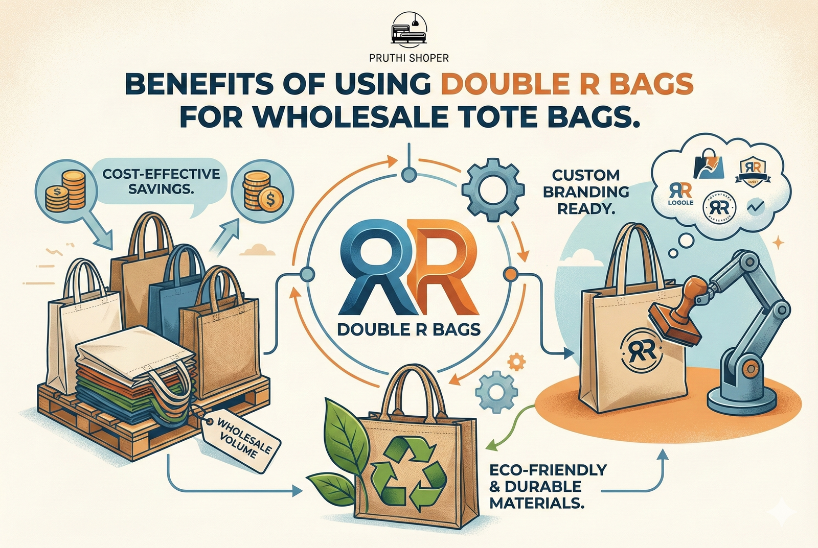 What Are the Benefits of Using Double R Bags for Wholesale Tote Bags?