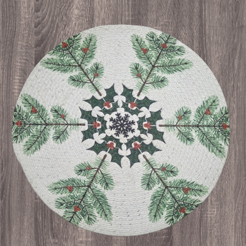 Evergreen Festive Printed Woven Mat