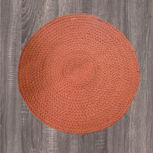 Monochrome Spiral Braided Cotton Mat