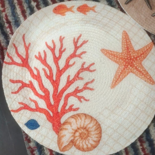 Coastal Coral Digital Home Mat